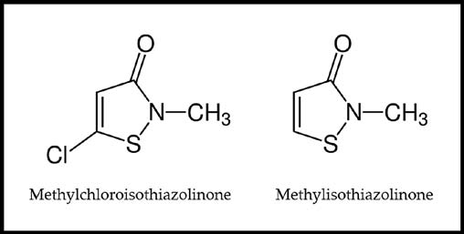 Fig. 11: Chemical formula of Quaternium-15 k) ThimerosalThimerosal (Figure12), a mercuric derivative of the thiosalicylic acid, is a preservative used in several