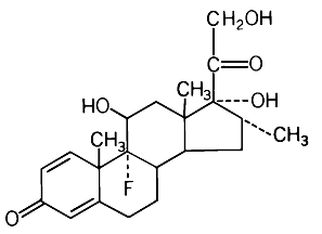 Figure No. 1: Chemical Structure of Methylprednisolone Each MEDROL (methylprednisolone) Tablet for oral administration contains 2 mg, 4 mg, 8 mg, 16 mg or 32 mg of methylprednisolone. DEXAMETHASONE, a synthetic adrenocortical steroid, is a white to practically white, odorless, crystalline powder. It is stable in air. It is practically insoluble in water. The molecular formula is C 22 H 29 FO 5 .