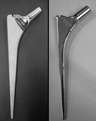 Continuous Movement of Stems and Cement in both Polished and Rough Tapered Femoral Stems in a Biomechanical Model