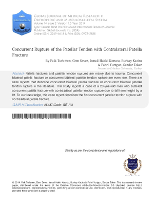 Concurrent Rupture of the Patellar Tendon with Contralateral Patella Fracture