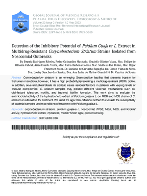 Detection of the Inhibitory Potential of Psidium Guajava L. Extract in Multidrug-Resistant Corynebacterium Striatum Strains Isolated from Nosocomial Outbreaks
