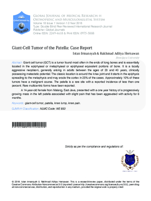 Giant-Cell Tumor of the Patella: Case Report