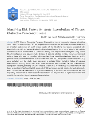 Identifying Risk Factors for Acute Exacerbations of Chronic Obstructive Pulmonary Disease