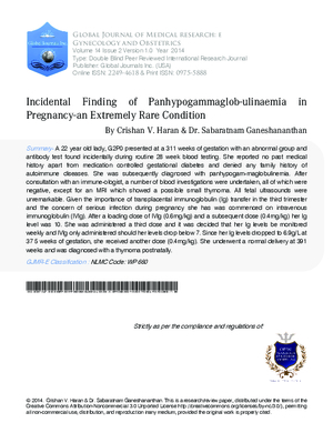 Incidental Finding of Panhypogammaglobulinaemia in Pregnancy-an Extremely Rare Condition