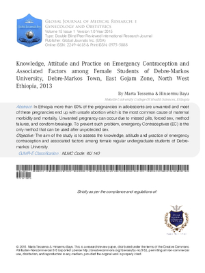 Knowledge, Attitude, and Practice of the Community towards Malaria Prevention and Control Options in Anti-Malaria Association Intervention Zones of Amahara National Regional State, Ethiopia