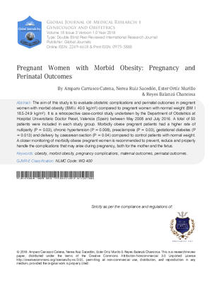Pregnant Women with Morbid Obesity: Pregnancy and Perinatal Outcomes
