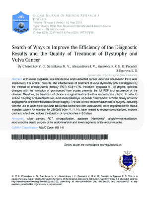 Search of Ways to Improve the Efficiency of the Diagnostic Results and the Quality of Treatment of Dystrophy and Vulva Cancer