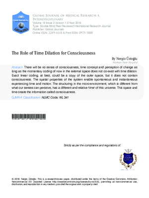 The Role of Time Dilation for Consciousness