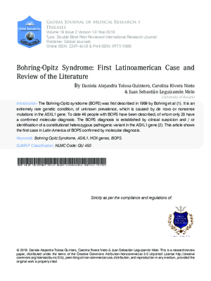 Bohring-Opitz Syndrome for the Purpose of a Case and  Review of the Topic