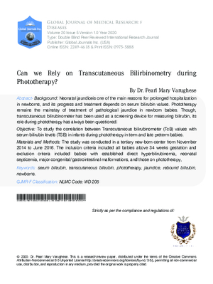 Can we Rely on Transcutaneous Bilirbinometry during  Phototherapy?