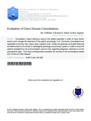 Evaluation of Chest Disease Consultations