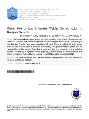 Global Role of Low Molecular Weight Nucleic Acids in Biological Systems
