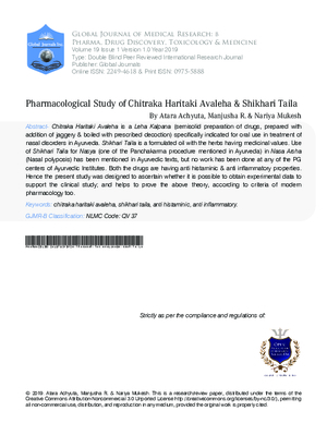Pharmacological Study of Chitraka Haritaki Avaleha and Shikhari Taila