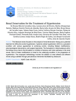 Renal Denervation for the Treatment of  Hypertension