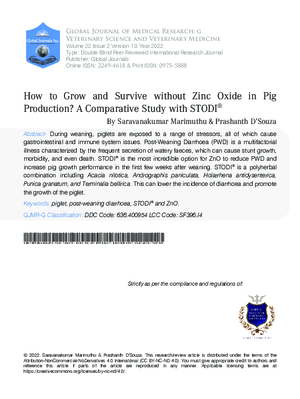 How to Grow and Survive without Zinc Oxide in Pig Production? A Comparative Study with STODI