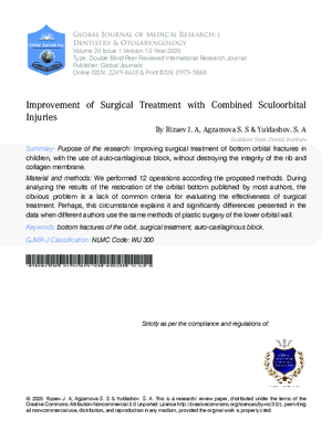 Improvement of Surgical Treatment with Combined Sculoorbital Injuries