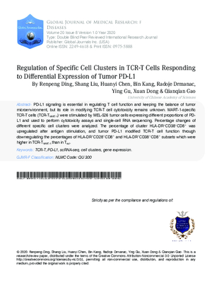 Regulation of Specific Cell Clusters in TCR-T Cells Responding to Differential Expression of Tumor PD-L1