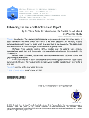 Enhancing the Smile with Botox- Case Report