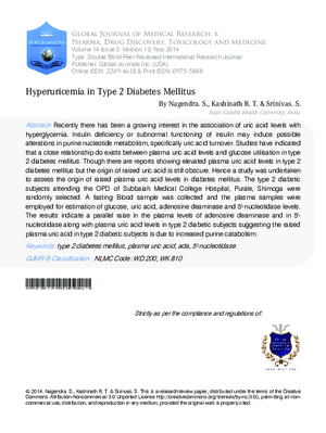 Hyperuricemia in Type 2 Diabetes Mellitus