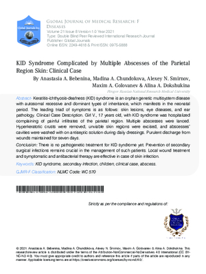 KID Syndrome Complicated by Multiple Abscesses of the Parietal Region Skin: Clinical Case