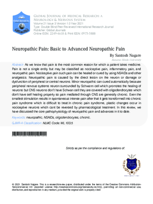 Neuropathic Pain: Basic to Advanced Neuropathic Pain