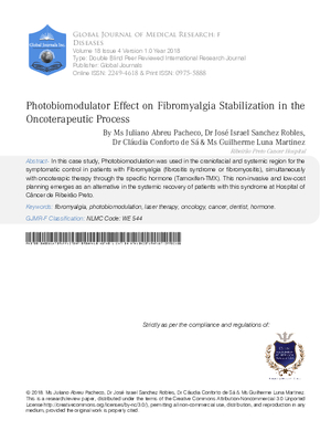 Photobiomodulator Effect on Fibromyalgia Stabilization in  the Oncoterapeutic Process