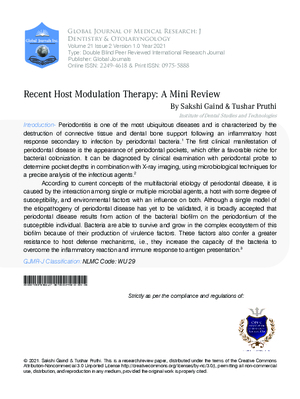 Recent Host Modulation Therapy: A Mini Review