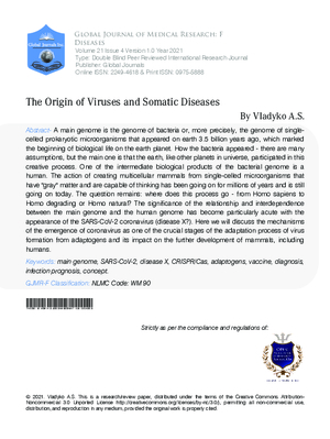 The Origin of Viruses and Somatic Diseases