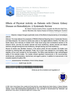 Effects of Physical Activity on Patients with Chronic Kidney Disease on Hemodialysis: A Systematic Review