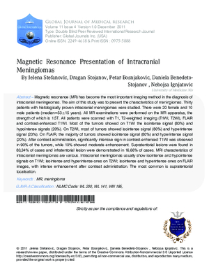 Magnetic Resonance Presentation of Intracranial Meningiomas