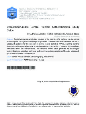 Ultrasound-Guided Central Venous Catheterization. Study Guide