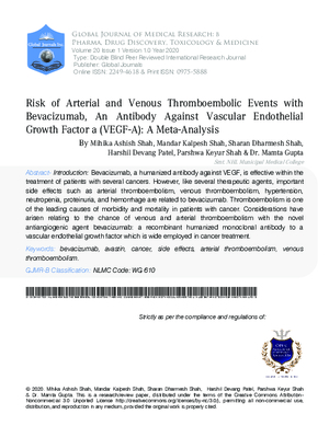 Risk of Arterial and Venous Thromboembolic Events with Bevacizumab, an Antibody against Vascular Endothelial Growth Factor A (VEGF-A): A Systematic Review and Meta-Analysis