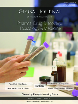 GJMR-B Pharma, Drug Discovery, Toxicology and Medicine: Volume 18 Issue B2