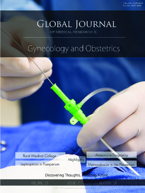 GJMR-E Gynecology and Obstetrics: Volume 13 Issue E2