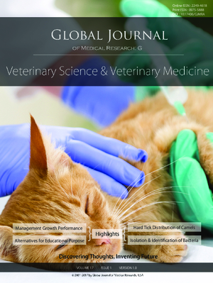 GJMR-G Veterinary Science and Veterinary Medicine: Volume 17 Issue G1