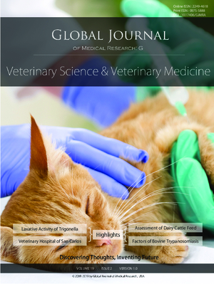 GJMR-G Veterinary Science and Veterinary Medicine: Volume 19 Issue G2