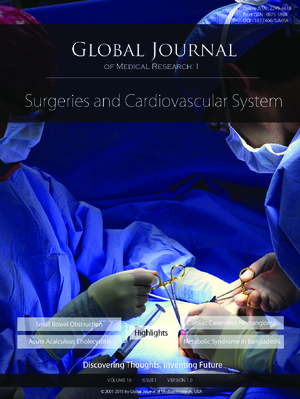 GJMR-I Surgeries and Cardiovascular System: Volume 16 Issue I1