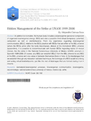 Hidden Management of the Strike at UNAM 1999-2000