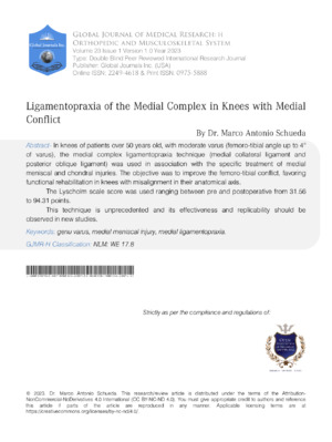 Ligamentopraxia of the Medial Complex in Knees with Medial Conflict
