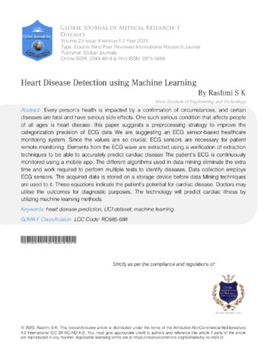 Heart Disease Detection using Machine Learning
