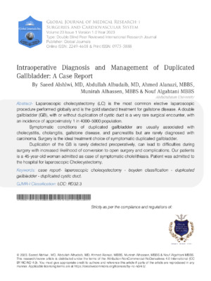 Intraoperative Diagnosis and Management of Duplicated Gallbladder: A Case Report