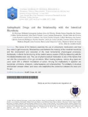 Antiepileptic Drugs and the Relationship  with the Intestinal Microbiota