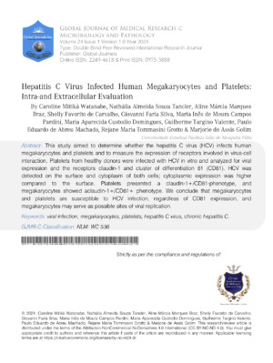 Hepatitis C Virus Infected Human Megakaryocytes and Platelets: Intra- and Extracellular Evaluation