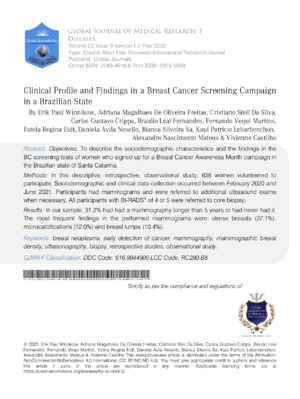 Clinical Profile and Findings in a Breast Cancer Screening Campaign in a Brazilian State