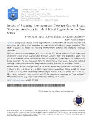 Impact of Reducing Intermammary Cleavage Gap on Breast Shape and Aesthetics in Hybrid Breast Augmentation: A Case Series