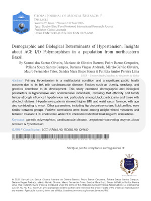 Demographic and Biological Determinants of Hypertension: Insights about ACE I/D Polymorphism in a population from northeastern Brazil