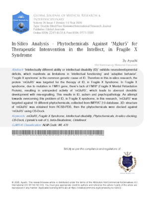 An in-Silico study - Targeting a Genetic Intellectually Different ability's Therapy, through Phytochemicals