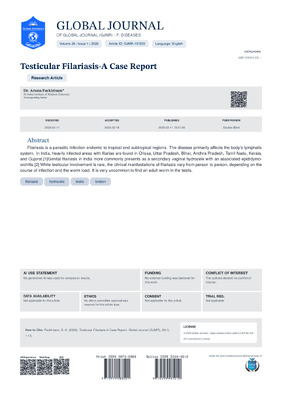 Testicular Filariasis - A Case Report