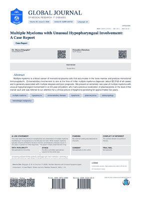 Multiple Myeloma with Unusual Hypopharyngeal Involvement: A Case Report