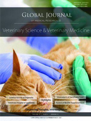 GJMR-G Veterinary Science and Veterinary Medicine: Volume 19 Issue G2